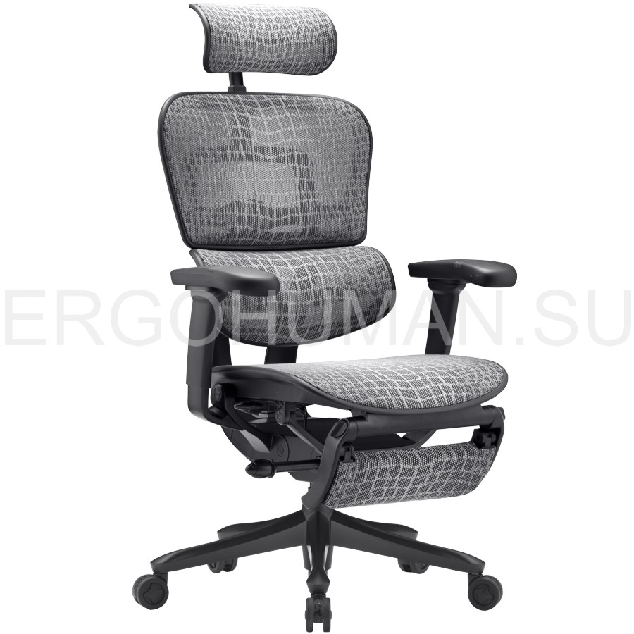 Эргономичное кресло ERGOHUMAN SE HIMALAYA  PURE NIGHT с подставкой для ног G2 PRO Electro-Control