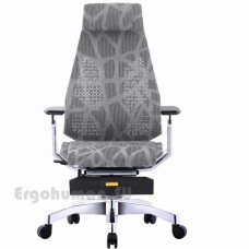 GENIDIA LegPro White сетчатое кресло-реклайнер с подставкой для ног