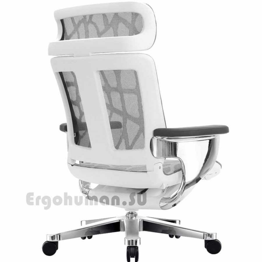 Сетчатое кресло реклайнер NUVEM Executive Mesh Chrome с хромированными основаниями