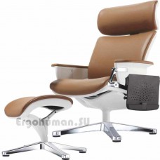 NUVEM Lounge Lux Chrome кожаное кресло реклайнер