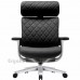 Кожаное кресло реклайнер NUVEM Executive Lux Silver, матовые основания