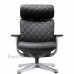 Кожаное кресло реклайнер NUVEM Lounge Lux Silver с  матовым основанием